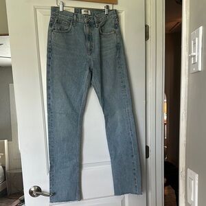 Agolde Cherie Straight Leg Jeans - raw hem